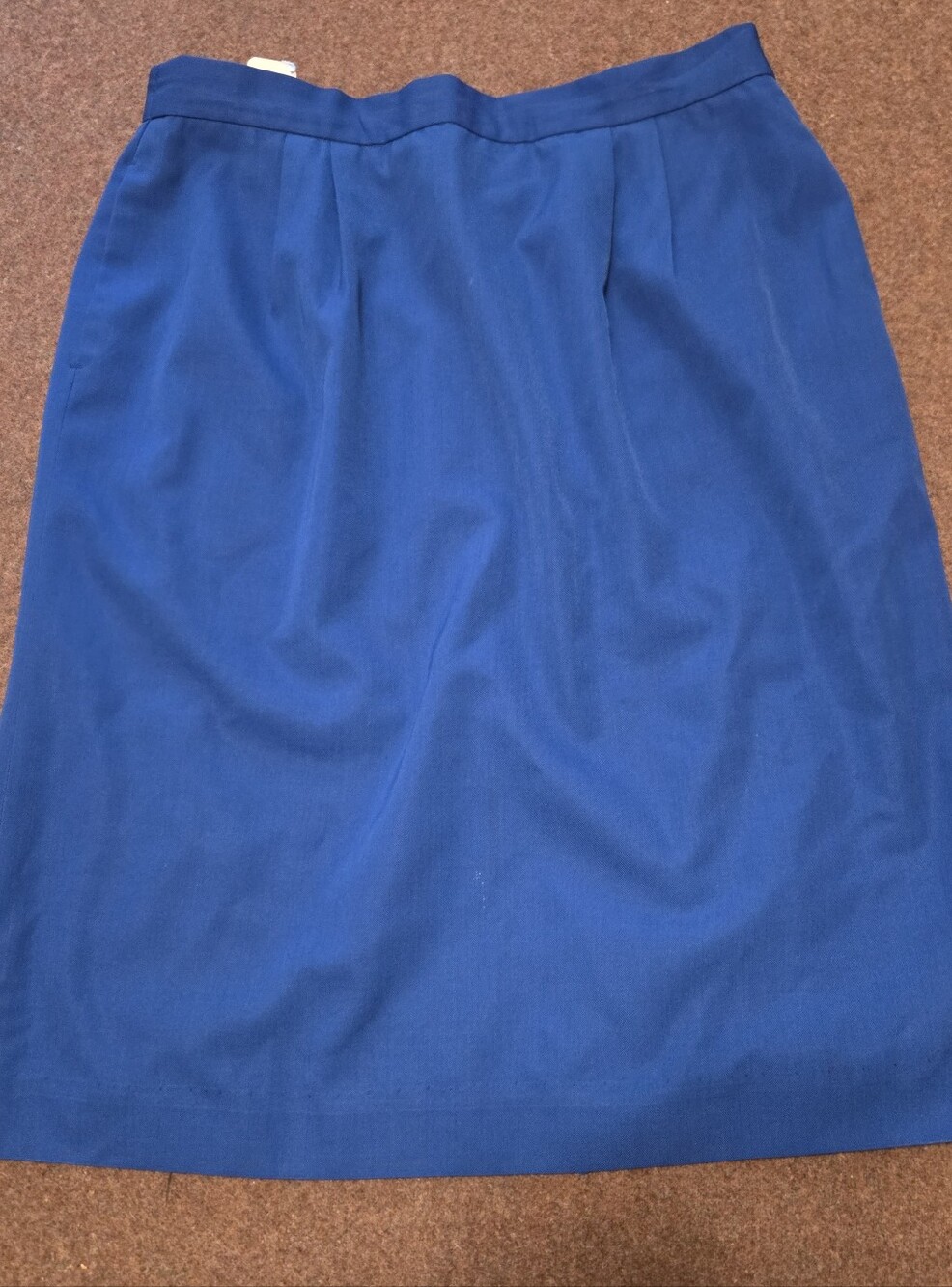 Vintage Angelica Uniform Skirt Size 16 Royal Blue Line 1980s Career Skirt